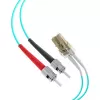 EFB Elektronik O0313.35 Fiber Optic Patch Cable, OM3, 35 m, LC-ST, Duplex, LSZH, Aqua