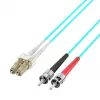 EFB Elektronik O0313.35 Fiber Optic Patch Cable, OM3, 35 m, LC-ST, Duplex, LSZH, Aqua