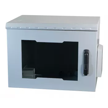 EFB Elektronik 19 inch Wall-Mounted Enclosure IP55 9U Glass Door Depth 600 mm RAL7035