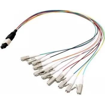 EFB Elektronik MTPM08LCOM3-0.4 MTP uz LC ventilatora kabelis, OM3, LSZH, Aqua, 0,4m