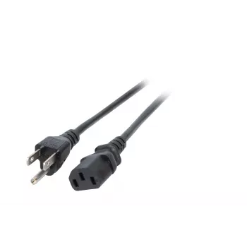 EFB EK490.1,8V2 strāvas kabelis, Japānas B tipa kontaktdakša uz IEC C13, 1,8 m, melns