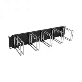 EFB 19 inch 2U Cable Management Panel, 5 x Double Metal Brackets 110 mm, Front Panel RAL9005 (699983TS.2)