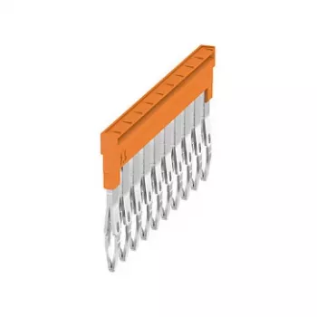 Weidmüller ZQV 2.5N/10 šķērssavienotājs, 10 polu, 2,5 mm², oranžs, Wemid, V0, 48,7 mm, 20 gab.