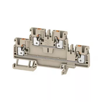 Weidmüller A2T 2.5 caurplūdes spailes bloks, 2,5 mm², bēšs, PUSH IN
