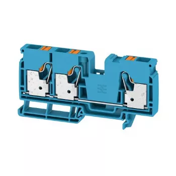 Weidmüller A3C 10 BL Caurplūdes spaiļu bloks, skrūvju savienojums, 10 mm², zils