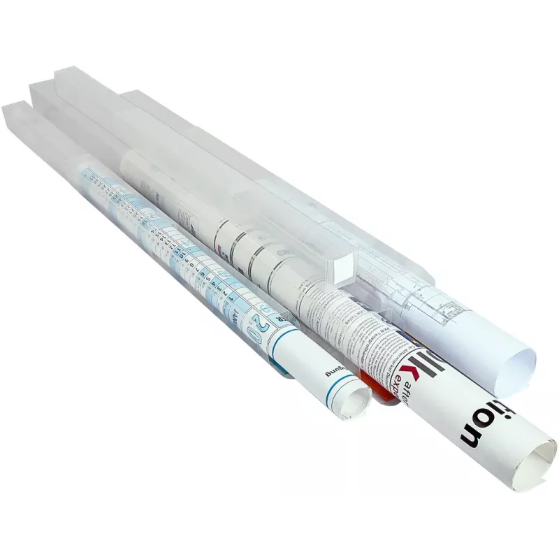 Eichner Planhülse 4.5 cm Transparent dokumentu uzglabāšanas tūbiņa