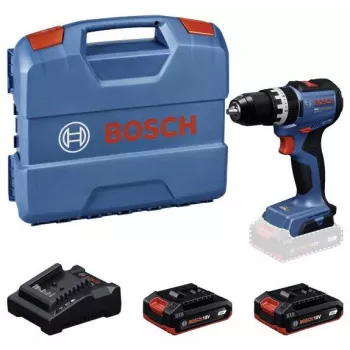BOSCH Professional GSB 18V-52 Bezvadu triecienurbjmašīnas/skrūvgrieža komplekts ar 2 baterijām 2,0 Ah, L-Case