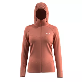 Salewa Agner Polarlite Hooded Jacket - Etruscan Red, Size M