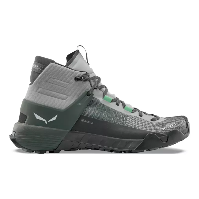 Salewa Wildfire NXT Mid GTX Hiking Boots - Alloy/Dark Olive - UK 11.5 (EU 46.5)