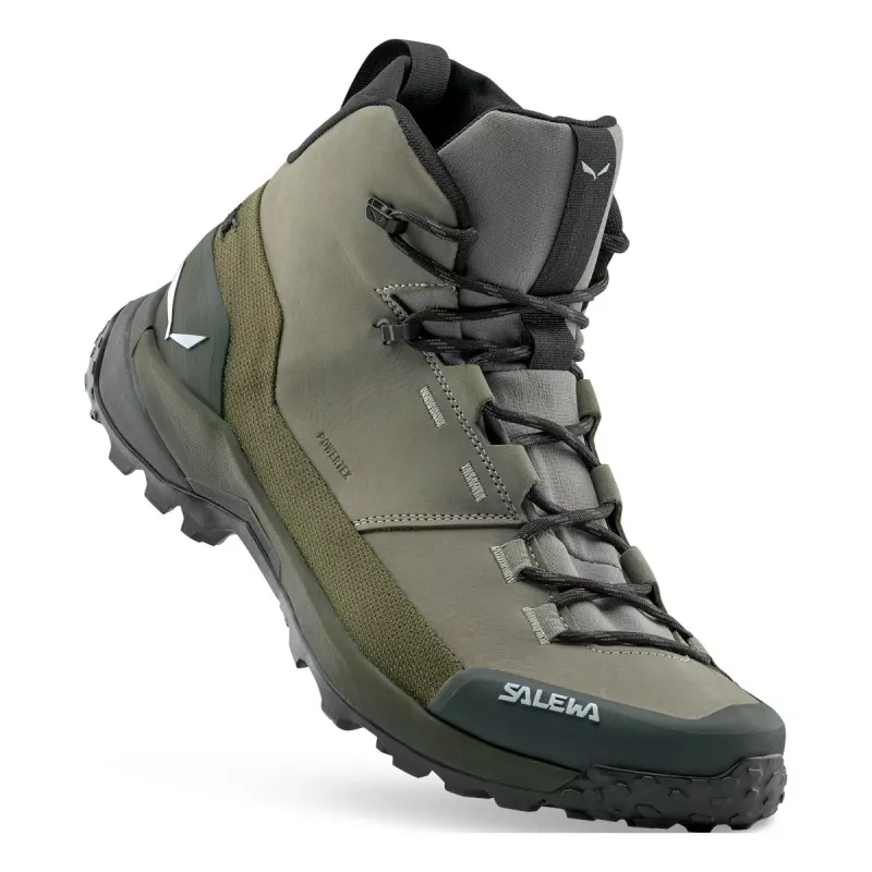 SALEWA Puez Leather Mid PTX Hiking Boots Shadow UK 7