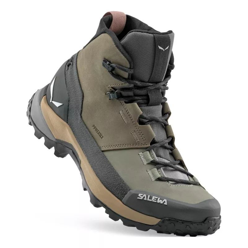 Salewa Puez Leather Mid PTX Women's Hiking Boots - Bungee Cord/Onyx - UK 6 (EU 39)