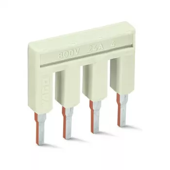 WAGO 2002-408 TOPJOB S 4-vadu caurvades spaiļbloks, 2,5 mm², 25 A, pelēks, DIN sliedes montāžai