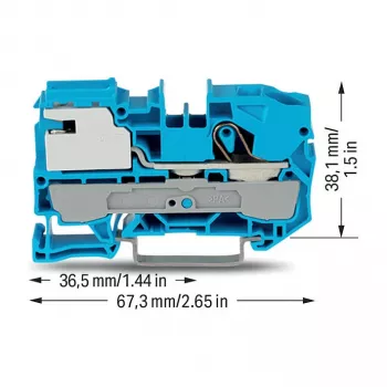 WAGO 2010-7114 Neitrālā atslēdzēja spaile 10 mm² 1 vads Zila