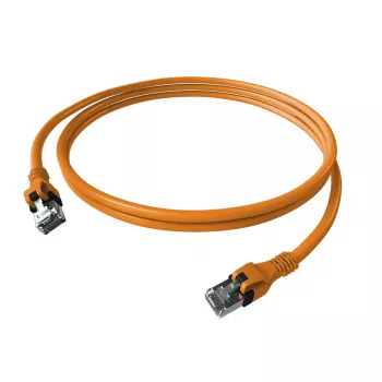 EasyLan saCon DualBoot Patch Cable S/FTP Orange 5,00m Cat.6A