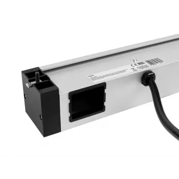 Bachmann DESK Rail Strāvas sloksne ar 2 Schuko kontaktligzdām un 2 USB uzlādes portiem, 2m kabelis, sudrabs/melns