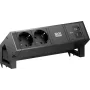 Bachmann DESK2 2x CEE7/3 1x USB-C 65W 0.2m RAL9005 Desk Power Module