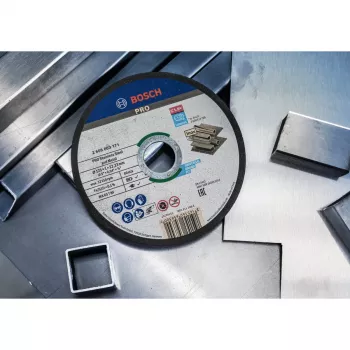 BOSCH POWERTOOLS PRO Nerūsējošā tērauda un metāla griešanas disks, Ø 125 mm, 100 gab. spainī (caurums 22,23 mm, WA 60 T BF)