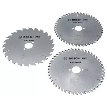 BOSCH Power Tools PRO Wood Circular Saw Blade 190 mm (3-Piece Promo Pack)