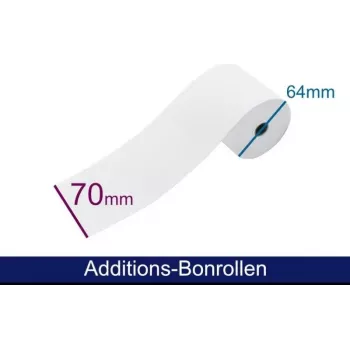 ARTDEV Adding Machine Paper Roll - Plain Paper HF 69-70 64 12 B/D/K approx. 40 m