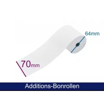 ARTDEV Adding Machine Paper Roll - Plain Paper HF 69-70 64 12 B/D/K approx. 40 m