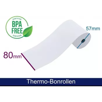 ARTDEV Termopapīra ruļļi 80x57x12 mm Balti 55g 40m T2 sērijai