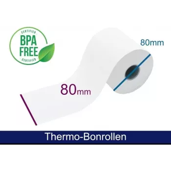 ARTDEV Termopapīra rullis 80x80x25 mm Balts 72m 55g 50 ruļļi/pakā