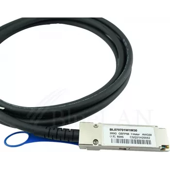 BLUELAN Compatible Mellanox MCP1650-H002E30 QSFP56 Direct Attach Cable, 200GBASE-CR4, InfiniBand HDR, 30AWG, 2m (MCP1650-H002E30-BL)