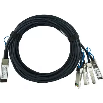 BlueOptics Compatible Broadcom QSFP28-4SFP28-DAC-2M BlueLAN Passive 100GBASE-CR4 QSFP28 to 4x25GBASE-CR SFP28 Direct Attach Breakout Cable, 2 Meter, AWG26