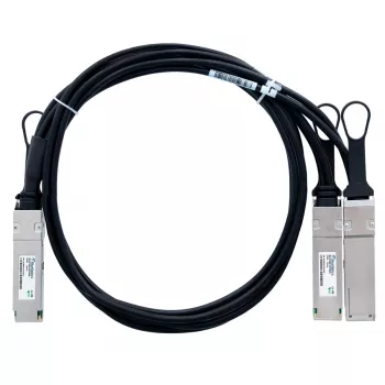 BlueOptics Lenovo B68L saderīgs sadales Direct Attach kabelis (DAC) pasīvs 200 Gigabit uz 2x100 Gigabit Twinaxial Copper QSFP56 uz 2xQSFP56