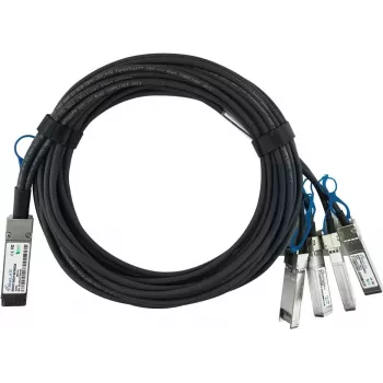 BlueOptics HPE Q9S72A saderīgs BlueLAN pasīvais 100GBASE-CR4 QSFP28 uz 4x25GBASE-CR SFP28 Direct Attach Breakout kabelis, 1m, AWG26