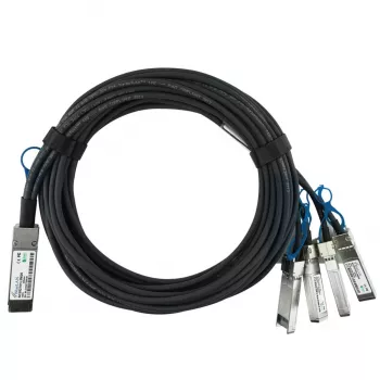BlueOptics IBM EB4P BlueLAN Passive 100GBASE-CR4 QSFP28 to 4x25GBASE-CR SFP28 Direct Attach Breakout Cable, 2m