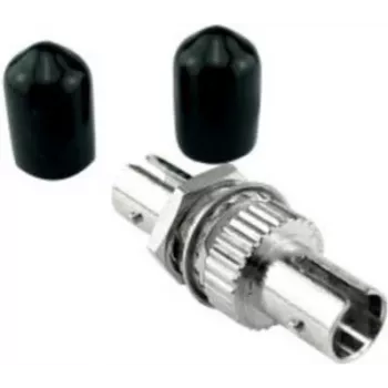 BlueOptics ST/PC Simplex Fiber Optic Adapter for OM4 Multimode, Metal Housing, Ceramic Ferrule, Insertion Loss <0,2dB, -40°C to +85°C (SFC23FK)