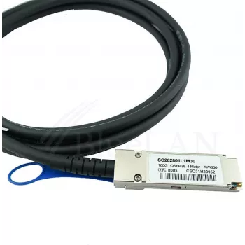 BlueLAN SC282801L3M26 QSFP28 Direct Attach Copper kabelis, 100GBASE-CR4, InfiniBand EDR, 26AWG, 3m (QSFP-100G-CU3M-BL) – saderīgs ar Cisco