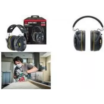 3M WorkTunes Connect 90563E ausu aizsargi ar Bluetooth, melni/dzelteni