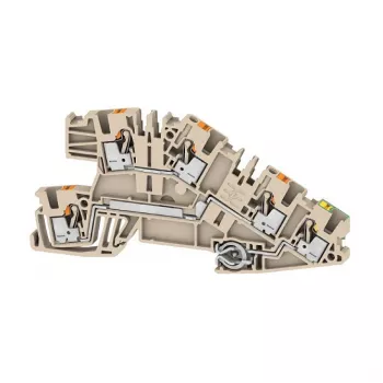Weidmüller AITB 2.5 BB L-L-PE Installation Terminal Block, PUSH IN, 3-Potential, 2,5 mm², Black