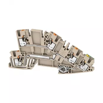 Weidmüller AITB 2.5 L-L-PE Installation Terminal Block, 2,5 mm², PUSH IN, Beige, DIN Rail