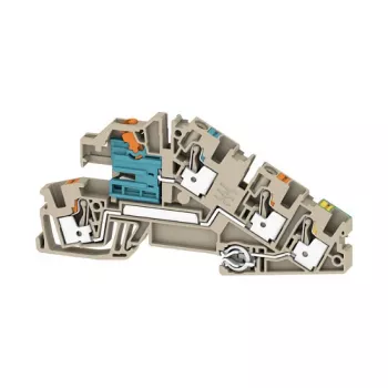 Weidmüller AITB 4 BB NDT-L-PE Montāžas spaiļu bloks, PUSH IN, 4 mm², Pelēks