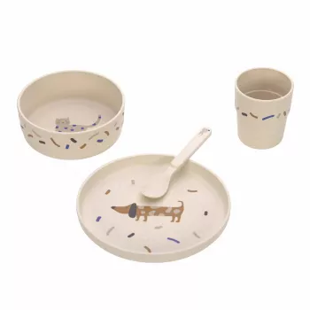 Lassig Little Mateys 5-Piece Dinner Set Royal Blue - Plate, Bowl, Cup, Spoon, Fork