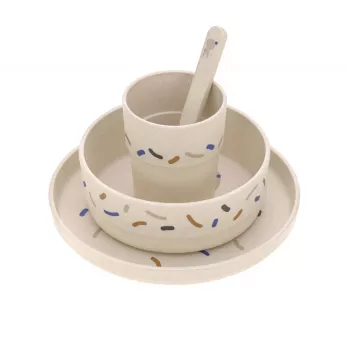 Lassig Little Mateys 5-Piece Dinner Set Royal Blue - Plate, Bowl, Cup, Spoon, Fork