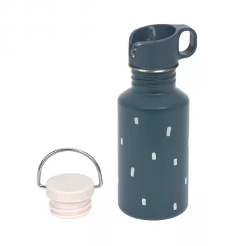 Lassig Happy Prints Stainless Steel Bottle with Extra Sports Cap 500 ml Navy Blue