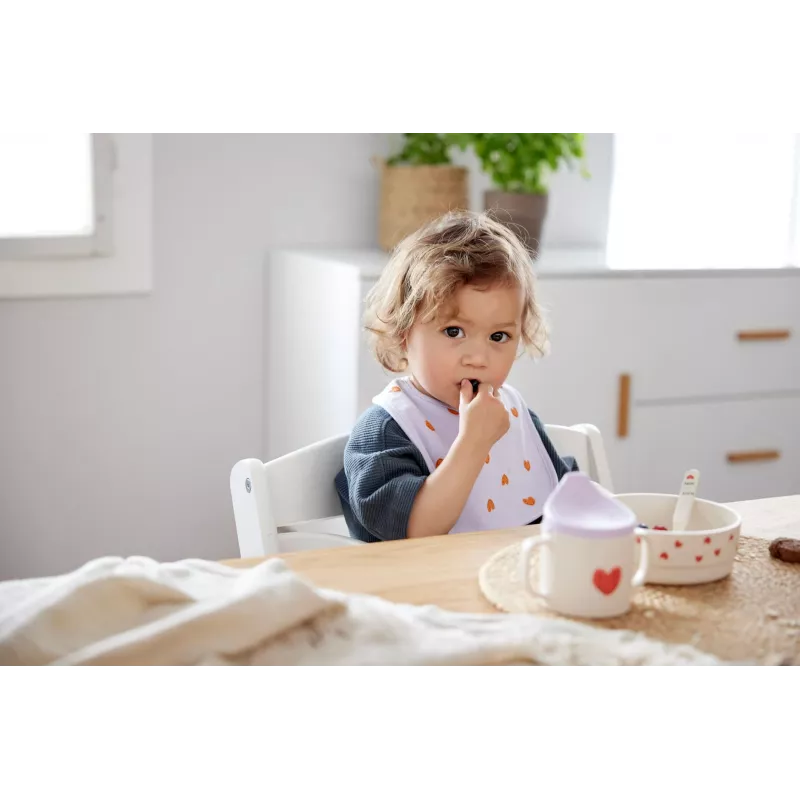 Lassig Happy Rascals Heart Lavender 5 daļu vakariņu komplekts bērniem