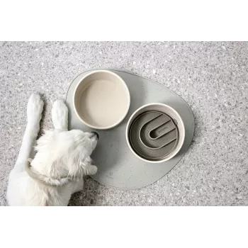 PALOPA Yumo Lēnas Ēšanas Ieliktnis Suņu Bļodai Silikona Taupe