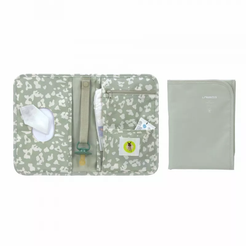 Lässig Green Label pārtīšanas somiņa, Leo, 18 x 2,5 x 25,5 cm, ar ūdeni atgrūdošu pārtīšanas paliktni, pārstrādāts poliesters, Light Khaki