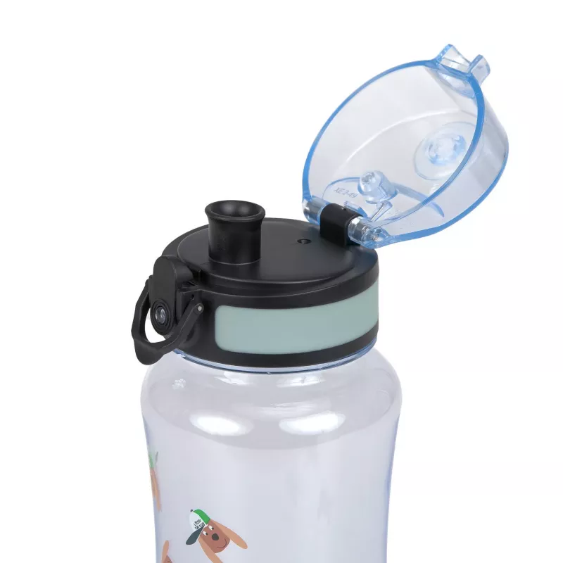 LASSIG Tritan Drinking Bottle 420 ml Tiny Team Dog Mint/Blue