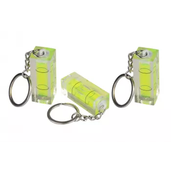 Kabelmeister Mini Spirit Level ar atslēgu gredzenu - 3 gabalu komplekts
