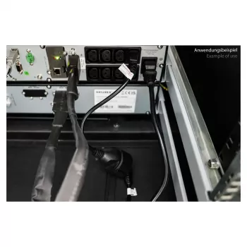Kabelmeister Power Cord C14 to Schuko Female Black 0,5m