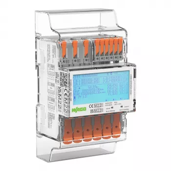 WAGO 879-3000 4PU Trīsfāžu enerģijas skaitītājs digitālais 65 A MID sertificēts 1 gab.