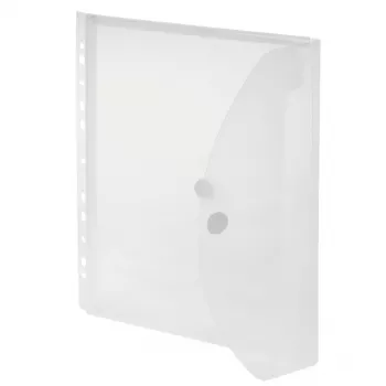 FolderSys Expanding Filing Pockets A4 Transparent Filing Margin Gusset 20mm Pack of 10