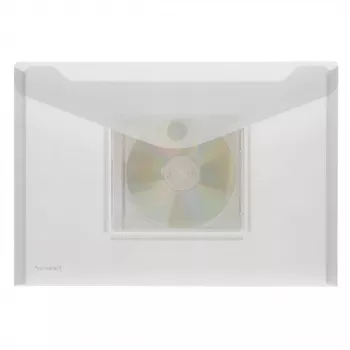 FolderSys A4 Ainavas Ringa Mapes Kabata ar CD/Jewel Case Kabatu, Caurspīdīga, 10 gab. iepakojumā