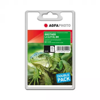 AGFAPHOTO APB127BDUOD saderīgu tintes kasetņu komplekts (2 iepakojumā, melnā un trīskrāsu) Canon PIXMA printeriem